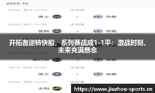 开拓者逆转快船，系列赛战成1-1平：激战时刻，未来充满悬念